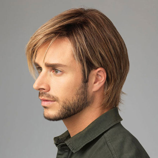 HIM Men's Collection Hand-Tied Lace Front Wig - CHISELED