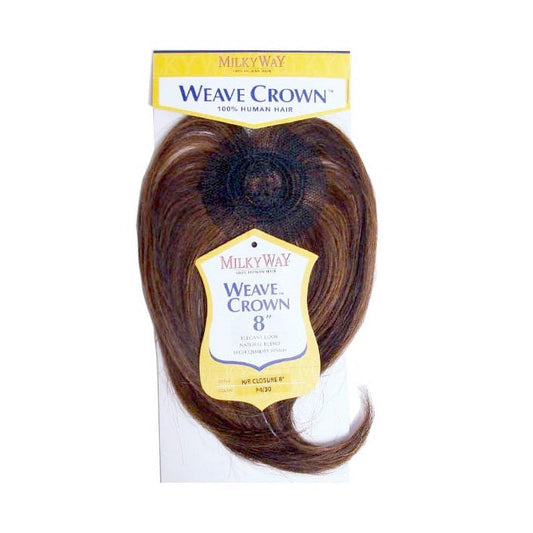 Shake N Go MilkyWay 100% Human Hair WEAVE CROWN Closure 8 Inch