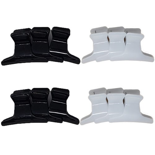 2" Black / White Butterfly Clamps