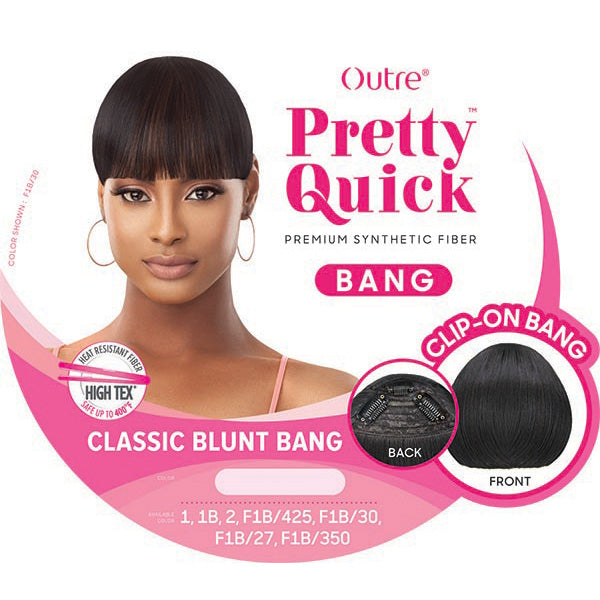 Outre Pretty Quick Clip-on Bang - CLASSIC BLUNT BANG