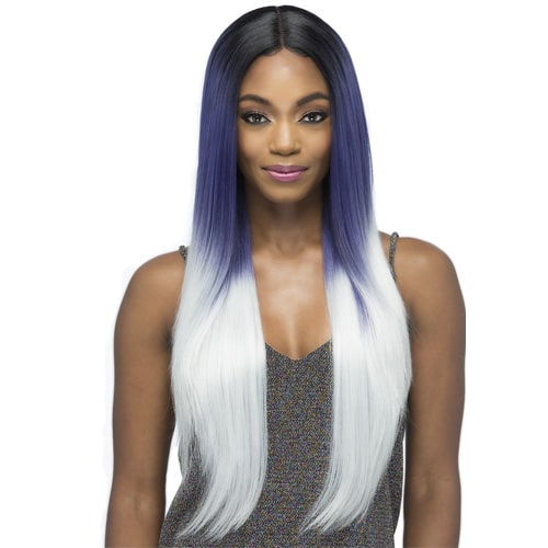 Vivica A Fox High Heat Resistant Fiber 28" LAYERED STRAIGHT STYLE WITH INVISIBLE CENTER PART Wig - COBIE