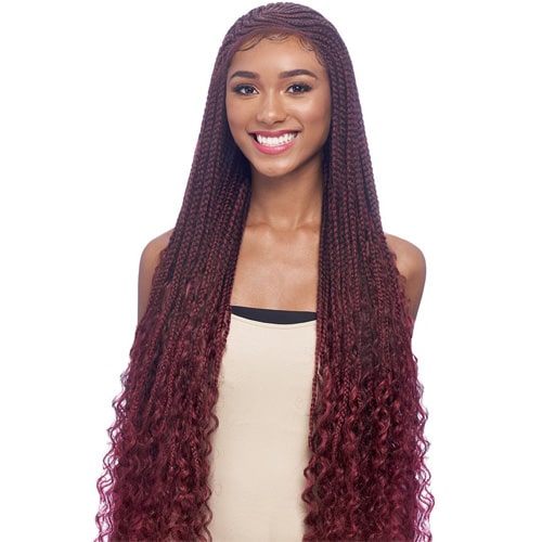 Vanessa Slayd Designer Cornrow Braid 13x5 Hand-Tied Lace Front Wig - CORNWAVE 32"