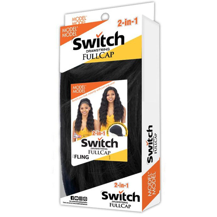 Model Model Switch Drawstring Full Cap 2 In 1 Half Wig - FLING