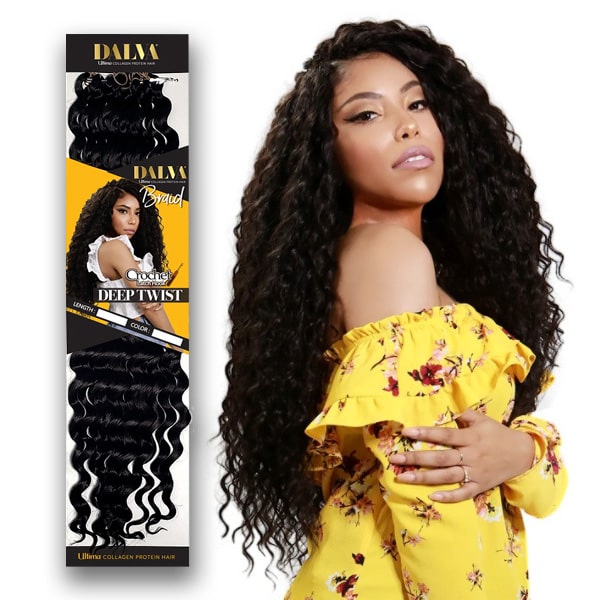 Ultima Dalva Collagen Protein Hair Crochet Braids - DEEP TWIST BULK BRAID 18"