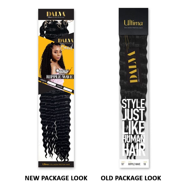 Ultima Dalva Collagen Protein Hair Crochet Braid - RIPPLE WAVE BULK BRAID 18"