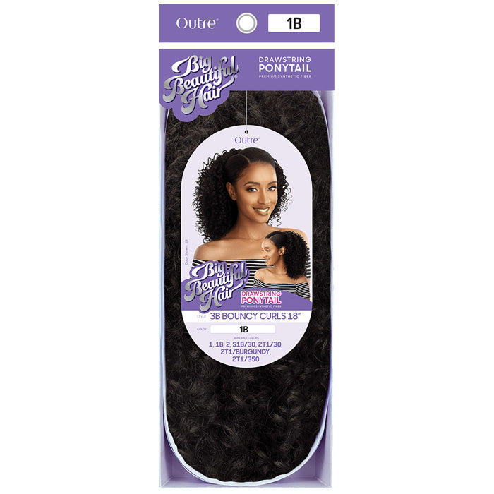 Outre Big Beautiful Hair Drawstring Ponytail 3B BOUNCY CURLS 18"