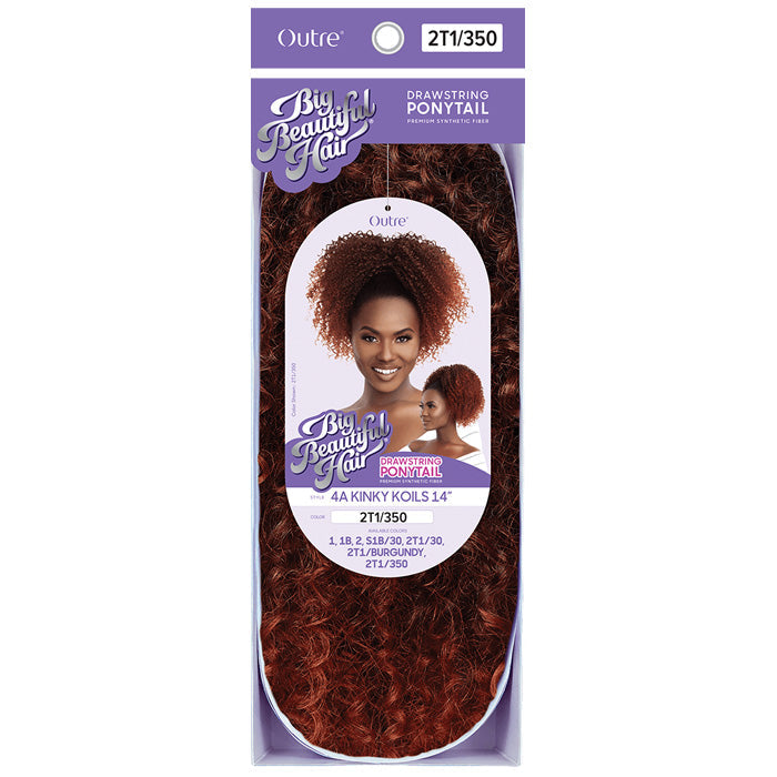 Outre Big Beautiful Hair Drawstring Ponytail 4A KINKY KOILS 14"