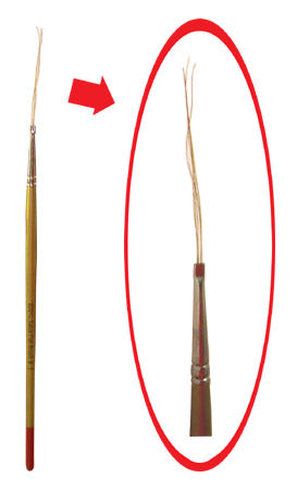 100% Sable Flat Nail Stripe Brush