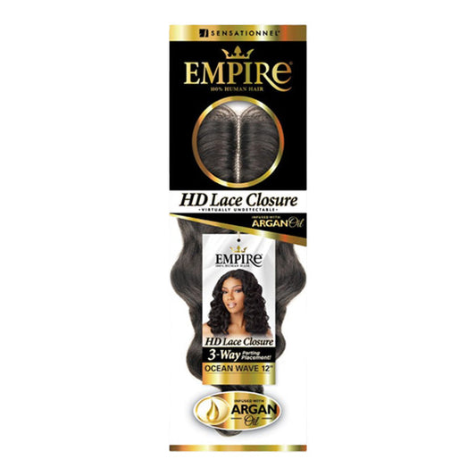 Sensationnel Empire 100% Human Hair HD Lace Closure - OCEAN WAVE 12"