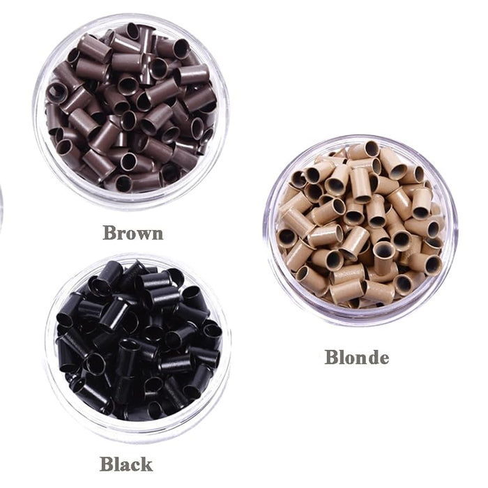 Eve Copper Micro Ring / Euro Lock Beads for Hair Extension - T-TYPE 200 Pcs (3/6 mm)