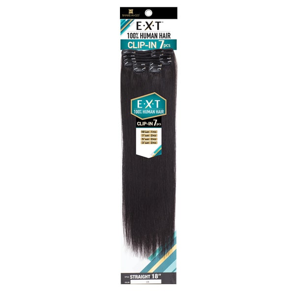Shake N Go EXT 100% Human Hair Extension Weave CLIP IN 7PCS - STRAIGHT 20