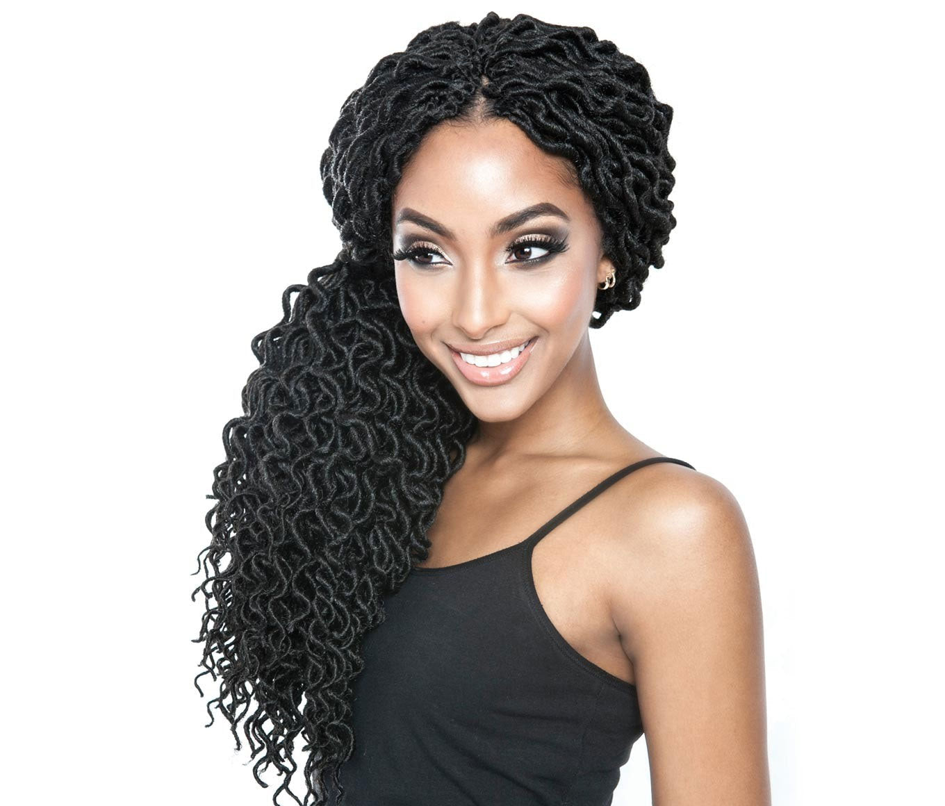 Mane Afri-Naptural Crochet Loop Braid - CURLED FAUX LOCS 18"