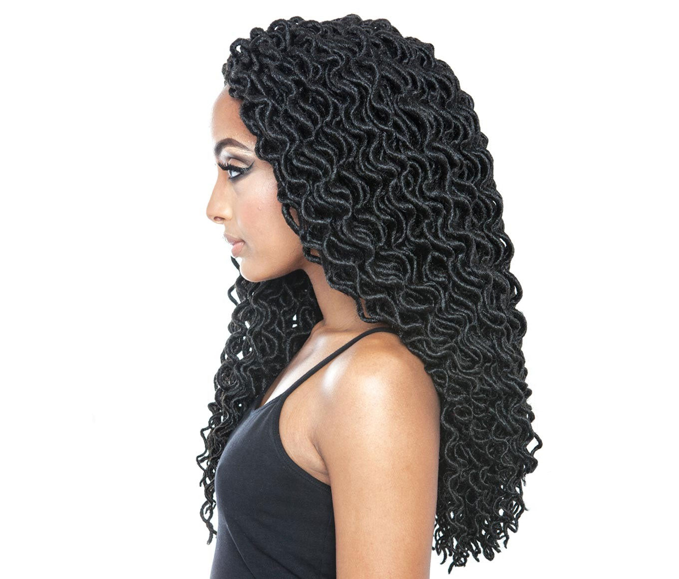 Mane Afri-Naptural Crochet Loop Braid - CURLED FAUX LOCS 18"