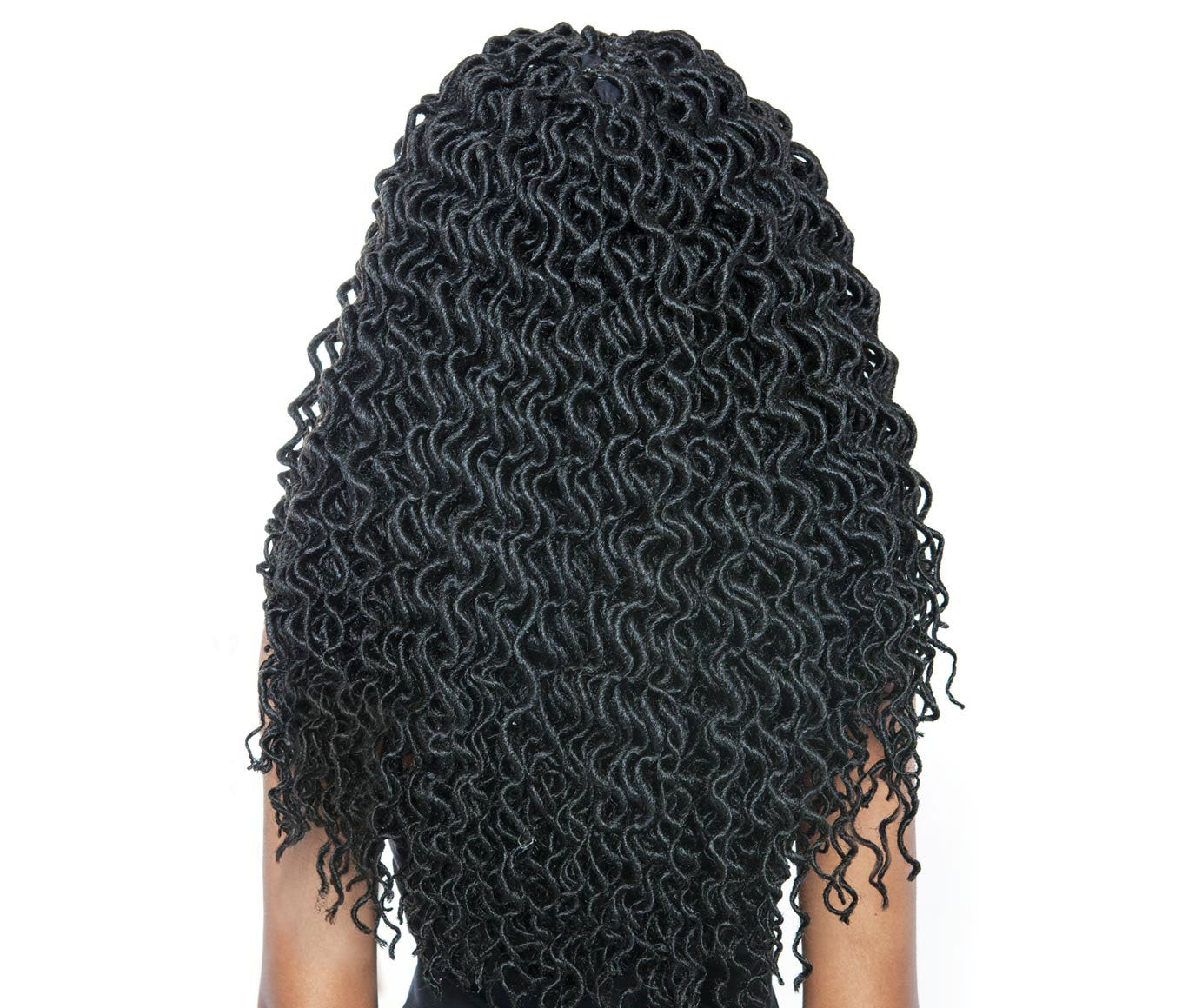 Mane Afri-Naptural Crochet Loop Braid - CURLED FAUX LOCS 18"