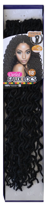 Mane Afri-Naptural Crochet Loop Braid - CURLED FAUX LOCS 18"