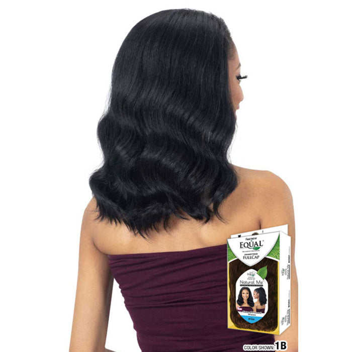 Freetress Equal Natural Me Drawstring Fullcap Half Wig - NATURAL PRESSED WAVES