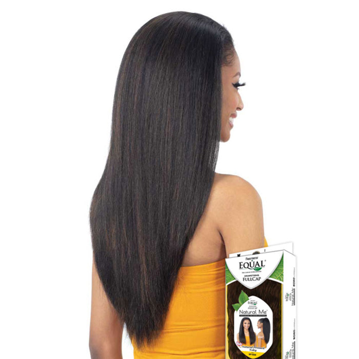Freetress Equal Natural Me Drawstring Fullcap Half Wig - NATURAL PRESSED YAKY