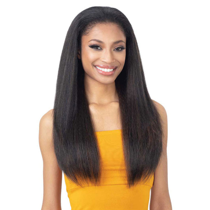 Freetress Equal Natural Me Drawstring Fullcap Half Wig - NATURAL PRESSED YAKY