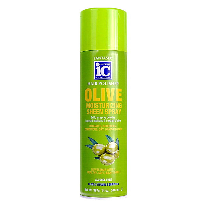 IC Fantasia Hair Polisher Olive Sheen Spray 14 oz