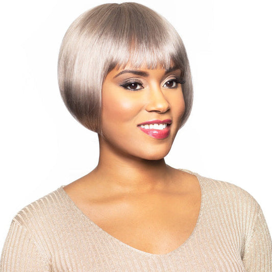Foxy Silver Human Hair Wig MARLENE
