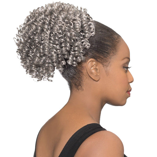 Foxy Silver Drawstring Ponytail - DS 008