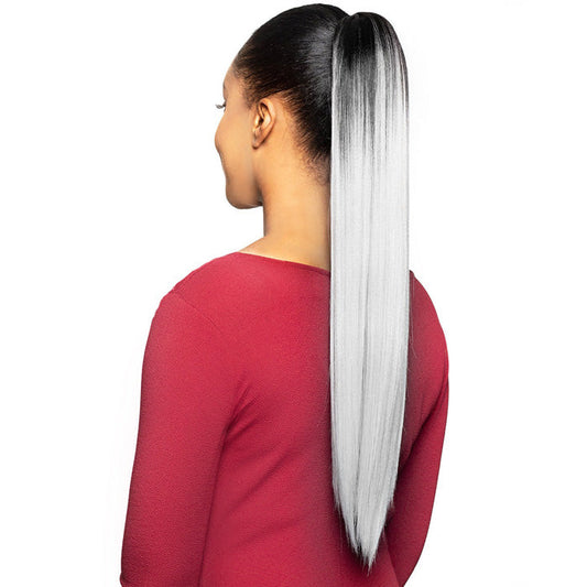 Foxy Silver Drawstring Ponytail - DS18