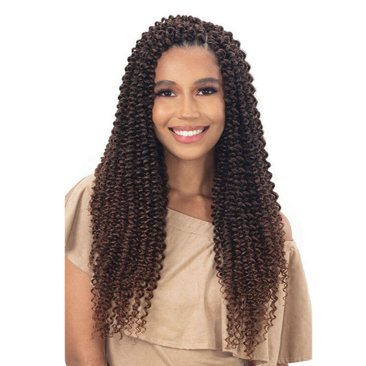 Model Model Glance Crochet Braids - PRE-STRETCHED WATER BOHEMIAN CURL 18" 3X