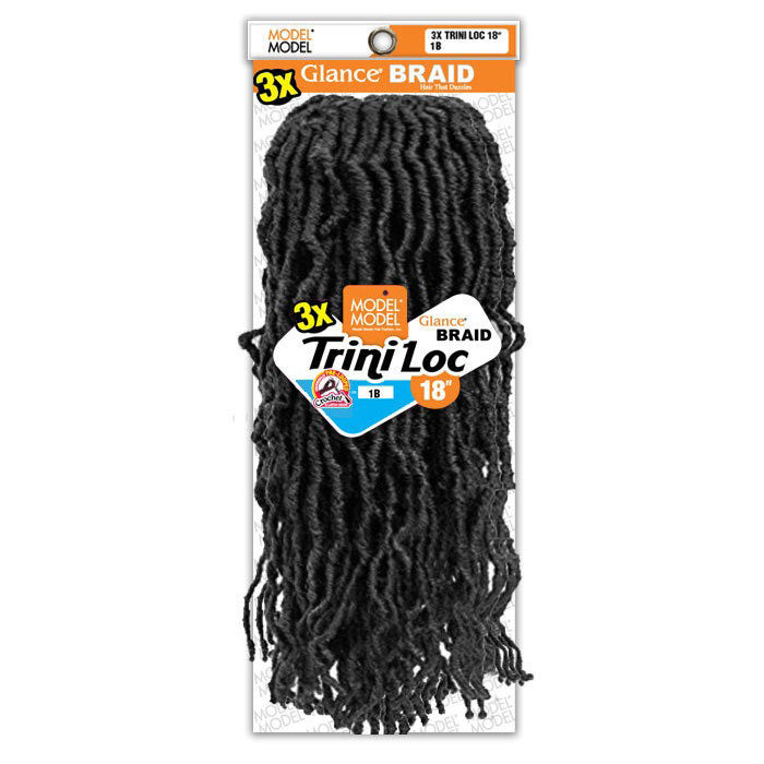 Model Model Glance Pre-Looped Crochet Braids - 3X TRINI LOC 18"