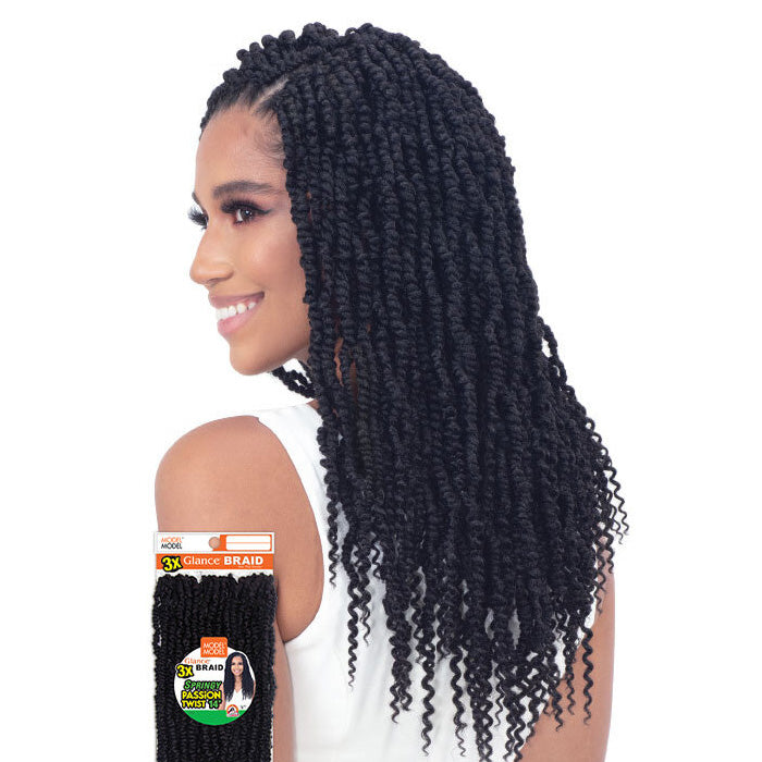 Model Model Pre-Looped Crochet Braids - 3X SPRINGY PASSION TWIST 14"