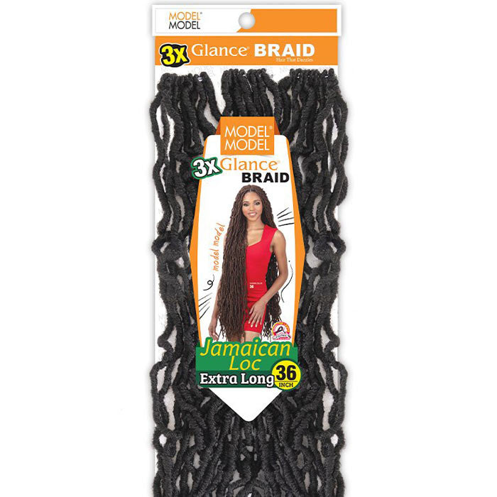 Model Model Glance Pre-Looped Crochet Braids - JAMAICAN LOC 36" 3X
