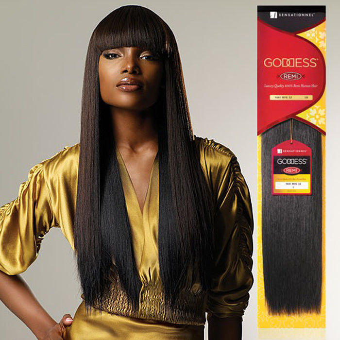Sensationnel Goddess 100% Remi Human Hair Weave - STRAIGHT YAKI 8-18"