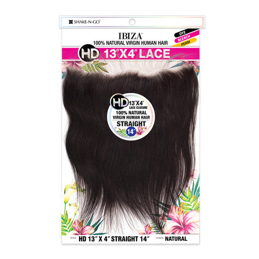 Shake N Go Virgin Human Hair Ibiza HD 13X4 Straight Lace Closure 14