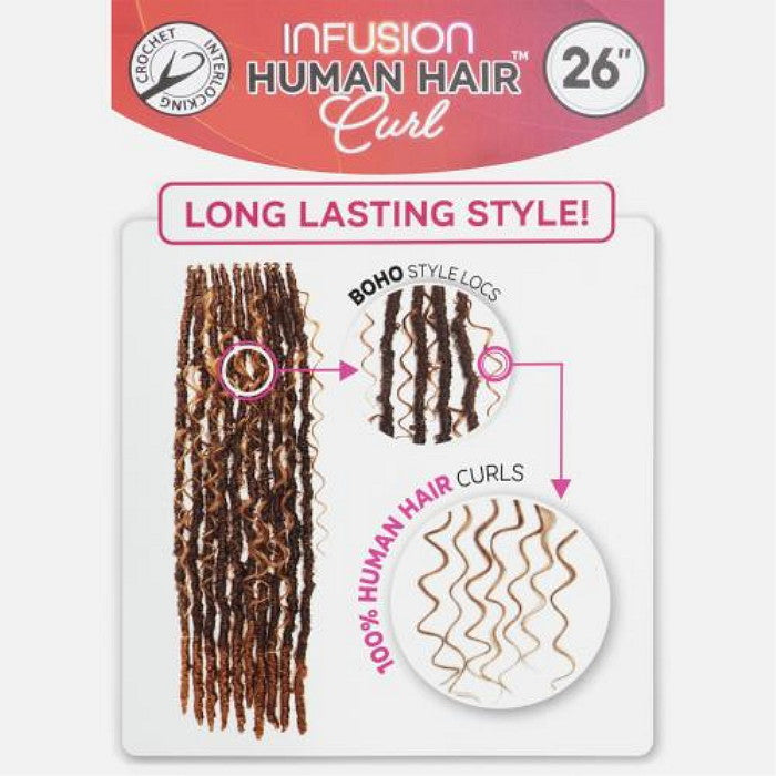Bobbi Boss Infusion Human Hair Curl Crochet Braids - HBF001 DEEP CURL BOHO LOCS 26"