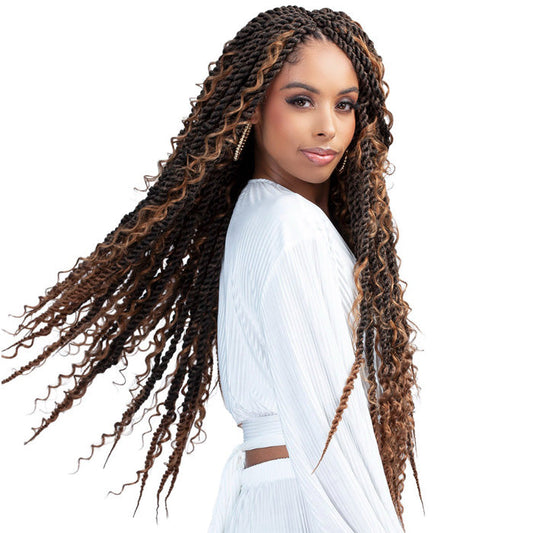 Bobbi Boss Infusion Human Hair Curl Crochet Braids - HBF002 DEEP CURL BOHO TWIST 24"