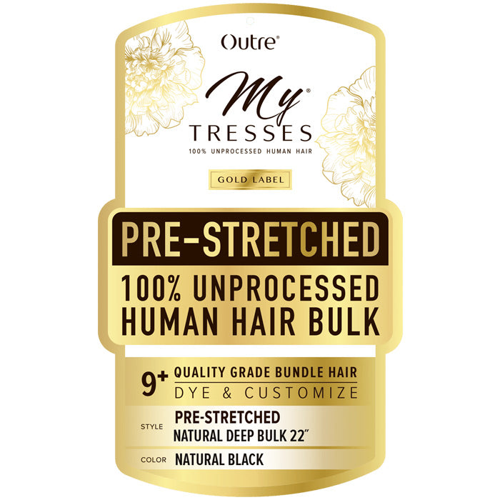 Outre Mytresses Gold Label 100% Unprocessed Human Hair Braids - PRE-STRETCHED NATURAL DEEP BULK 22"