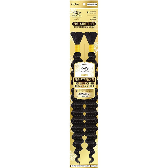 Outre Mytresses Gold Label Braids 100% Unprocessed Human Hair - PRE-STRETCHED NATURAL DEEP BULK 24"