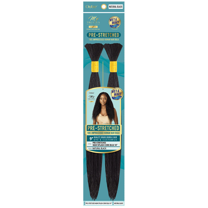 Outre Mytress Gold Label 100% Human Hair Braids - PRESTRETCHED W&W SPLASH CORK BULK 14"-18"