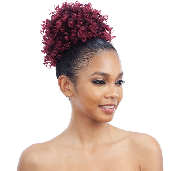 Mayde Beauty Synthetic Drawstring Ponytail and Bang HONEY DOLLIES