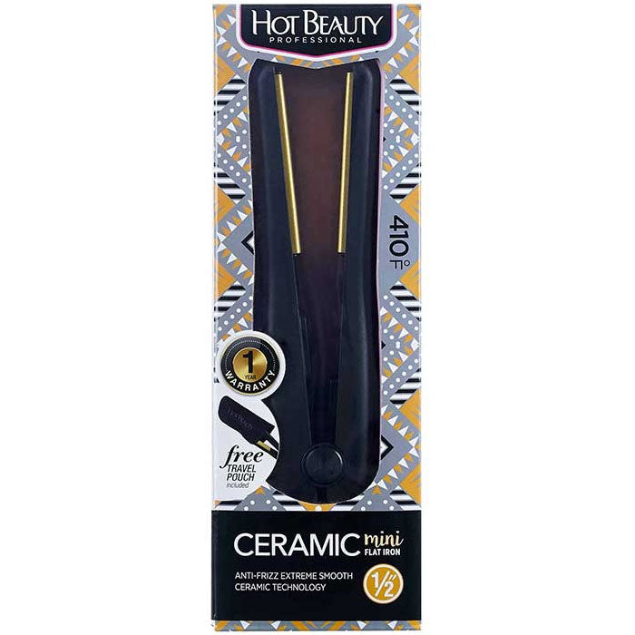 HOT BEAUTY CERAMIC 1/2" MINI FLAT IRON