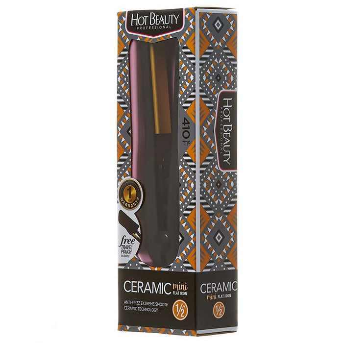 HOT BEAUTY CERAMIC 1/2" MINI FLAT IRON