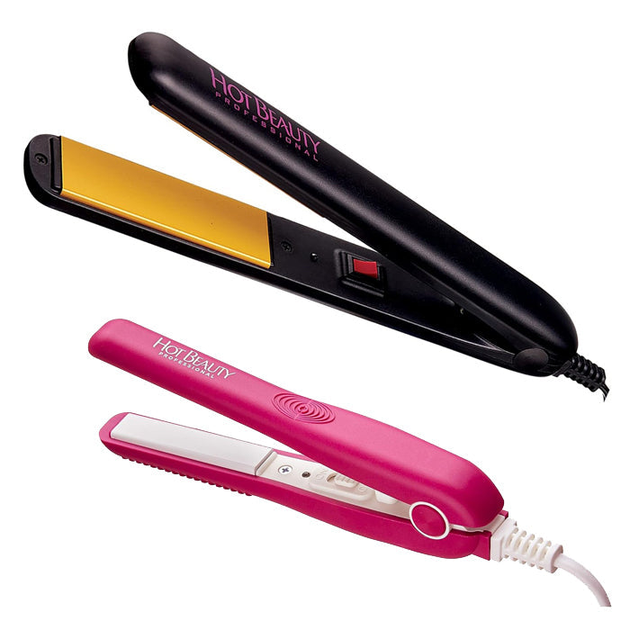 Hot Beauty Professional Combo Value Pak Flat Iron - 1/2 and 1 inch
