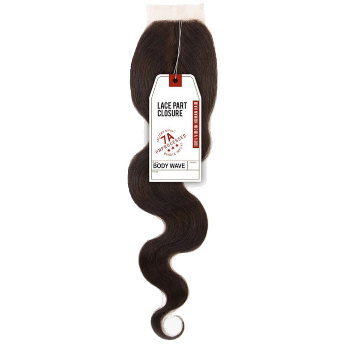 Sensationnel Bare & Natural 100% Virgin Remi Human Hair Lace Part Closure - 7A BODY WAVE 10"