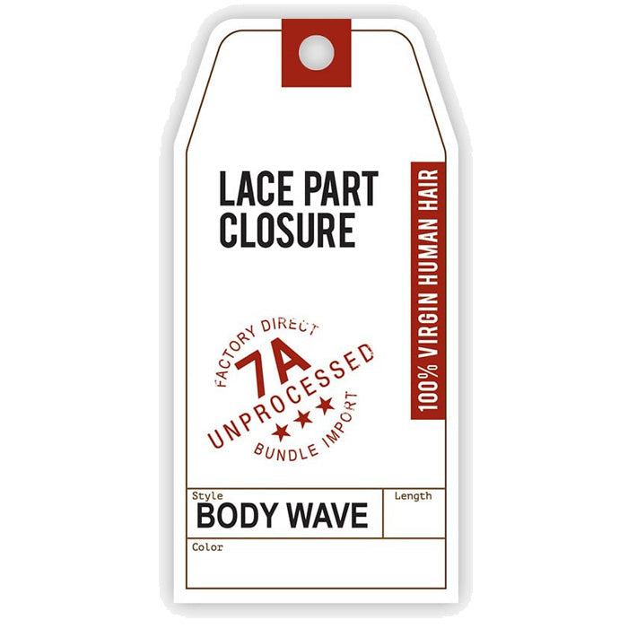 Sensationnel Bare & Natural 100% Virgin Remi Human Hair Lace Part Closure - 7A BODY WAVE 10"