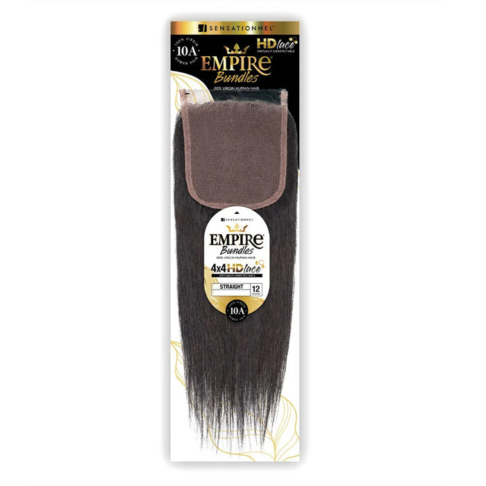 Sensationnel Empire Bundles 100% Human Hair 4X4 HD Lace Closure - STRAIGHT