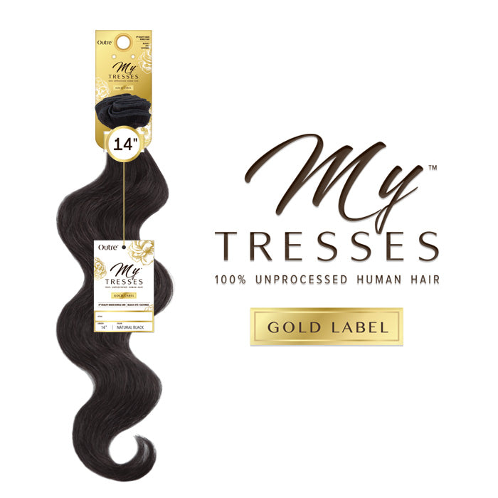 Outre MyTresses Gold Label 100% Unprocessed Human Hair Weave 8+ NATURAL BODY 10-22 Inch