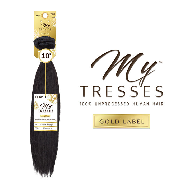 Outre MyTresses Gold Label 100% Unprocessed Human Hair Weave 9+ NATURAL STRAIGHT 16/26/28/30 Inch