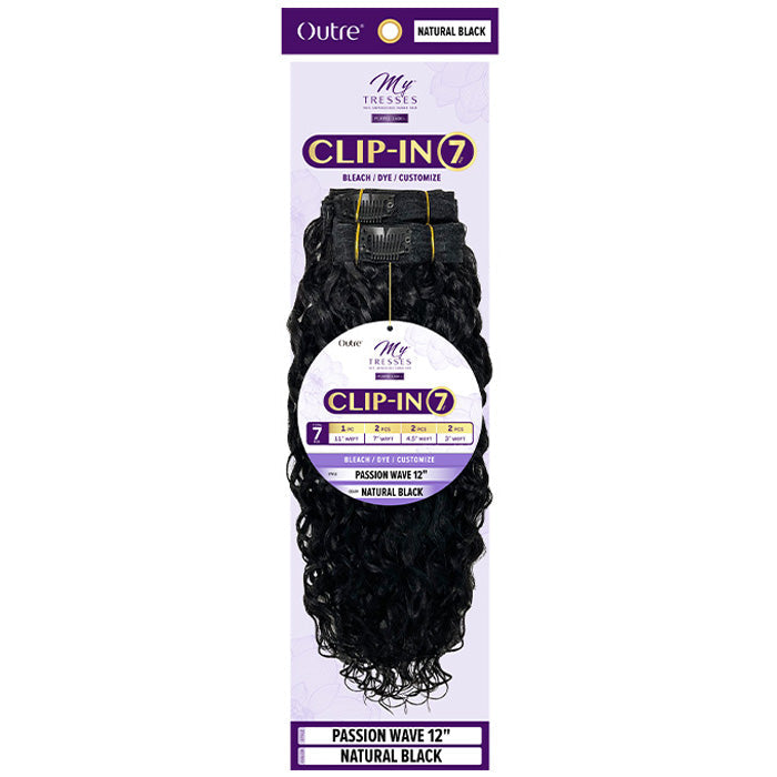 Outre 100% Unprocessed Human Hair 7pcs Clip-In - PASSION WAVE 12