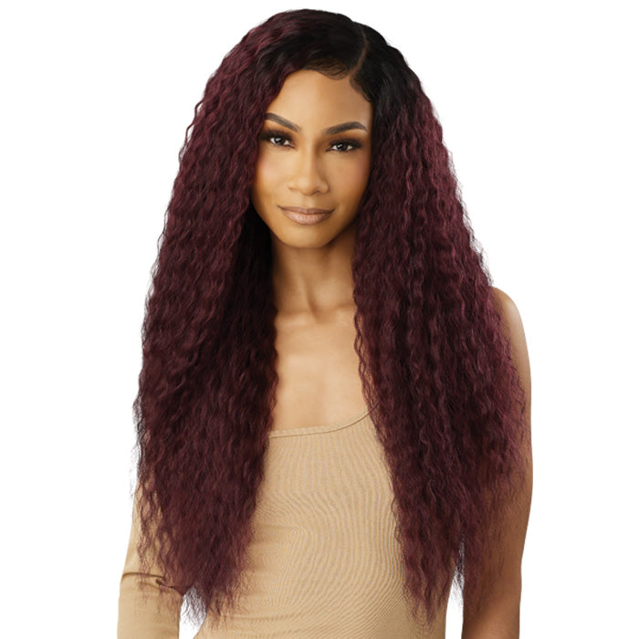 Outre Purple Pack Brazilian Boutique Human Hair Blend Weave - NATURAL FRENCH (18"/20"/22"+ 4x4 HD HAND-TIED LACE CLOSURE)