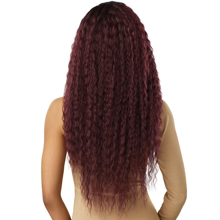 Outre Purple Pack Brazilian Boutique Human Hair Blend Weave - NATURAL FRENCH (18"/20"/22"+ 4x4 HD HAND-TIED LACE CLOSURE)