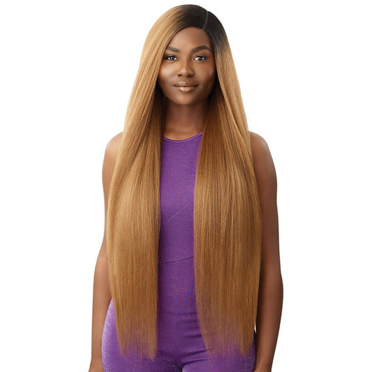 Outre Purple Pack Brazilian Boutique Human Hair Blend Weave - VIRGIN VOLUME PRESSED 4PCS (26/28/30 inch + 4 inch lace closure)